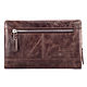 Order Gregory leather clutch (dark brown antique). Russian leather Guild. Livemaster. . Wallets Фото №3