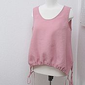 Одежда handmade. Livemaster - original item No. №239 Linen sleeveless blouse. Handmade.