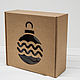 Подарочная новогодняя коробка с окошком «Ёлочный шар», 25х25х10 см. Коробки. Упакуй-ка. Ярмарка Мастеров.  Фото №4