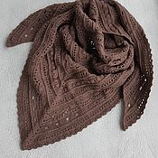 Аксессуары handmade. Livemaster - original item Brown shawl. Handmade.