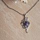 Подвеска "Любимые цветы"-1. Натуральный Чароит, серебро. Подвеска. Tatyana's Jewelry for the soul. Ярмарка Мастеров.  Фото №5