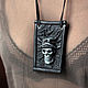 3D Skull Pendant made of genuine black leather. Pendants. newandw. Online shopping on My Livemaster.  Фото №2