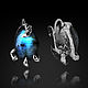 Серьги Серебряные Лапы Дракона с камнем. Серьги классические. Aventure.Jewelry. Интернет-магазин Ярмарка Мастеров.  Фото №2