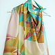 Order Batik shawl 'Abstract landscape' natural silk. Handpainted silk by Ludmila Kuchina. Livemaster. . Shawls1 Фото №3