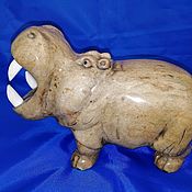 Для дома и интерьера handmade. Livemaster - original item Sculpture Hippo of natural Ural stone Calcite.. Handmade.