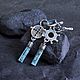 Заказать Серьги с аквамарином и древней монетой. ЖуЖа_jewelry. Ярмарка Мастеров. . Серьги классические Фото №3