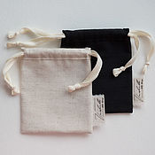 Материалы для творчества handmade. Livemaster - original item 10h12cm. Linen bags with a sewn tag. Handmade.