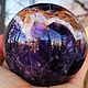 Шар аметист шевронный Пион, 7.4 см, натуральные камни. Шар. Amulet-Stone (AS). Ярмарка Мастеров.  Фото №14