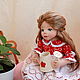 Collectible textile doll Ludmila in a red dress, Dolls, Tyumen,  Фото №1