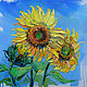Oil painting the Sun in the petals. Pictures. Dubinina Ksenya. Online shopping on My Livemaster.  Фото №2