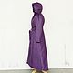 Winter Quilted Long Plum Wine Coat. Coats. EverSpring. Dresses and coats.. My Livemaster. Фото №4