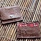 Coin holders: Wallet pocket for banknotes and small things made of leather and suede. Coin boxes. Katorina Rukodelnica HandMadeButik. My Livemaster. Фото №6