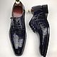 Men's shoes, crocodile leather, in dark blue!. Shoes. SHOES&BAGS. My Livemaster. Фото №6