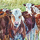 Watercolor painting Curious. Watercolor with calves. Pictures. Pictures for the soul (RozaSavinova). Online shopping on My Livemaster.  Фото №2