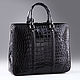 Сумка-папка из кожи крокодила IMA0776B4. Классическая сумка. CrocShop товары из экзотической кожи. Ярмарка Мастеров.  Фото №4