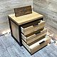 Тумба "GOLDEN" с ящиками из массив дуба в стиле лофт. Тумбы. EasyLOFT. Интернет-магазин Ярмарка Мастеров.  Фото №2