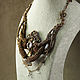 Beaded necklace in bronze color, Necklace, Moscow,  Фото №1