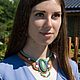 Beaded necklace Summer green orange violet. Necklace. Natalia Luzik Jewelry&Accessories (nataluzik). My Livemaster. Фото №4