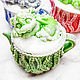 Soap Dragon in a handmade teapot a New Year's gift a symbol of the year, Soap, Moscow,  Фото №1