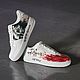 Заказать Кастомные кроссовки белые Nike Air Force 1 унисекс ручная роспись. O-Go-Art.Кастомизация одежды и обуви. Ярмарка Мастеров. . Кроссовки Фото №3