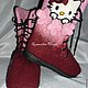 Заказать Валеночки "Hello Kitty". Warm & Cozy. Ярмарка Мастеров. . Валенки Фото №3