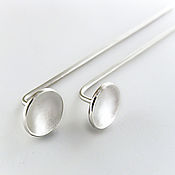 Украшения handmade. Livemaster - original item Earrings in sterling silver 