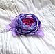Order Brooch 'Purple rose'. Novozhilova Hats. Livemaster. . Brooches Фото №3