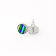 Stud EARRINGS 'Stripes' with natural stones. Stud earrings. ARIEL - MOSAIC. My Livemaster. Фото №4