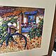 Painting cross stitch Rustic landscape Bicycle Provence. Pictures. sweet-home11. Online shopping on My Livemaster.  Фото №2