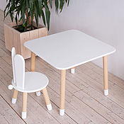 Для дома и интерьера handmade. Livemaster - original item Children`s table and chair Bunny. Handmade.