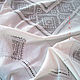 Tablecloth large embroidery, white linen, frayed, strojeva embroidery, Tablecloths, Krasnodar,  Фото №1