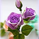 Бутоны роз лиловые для украшения прически, Украшения для причесок, Обнинск,  Фото №1