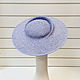 Straw hat of Aset. Color blue. Hats1. Exclusive HATS. LANA ANISIMOVA.. My Livemaster. Фото №5