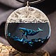 Заказать Кулон "Whale blue". Green Wood. Ярмарка Мастеров. . Кулон Фото №3