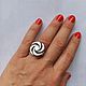 Silver Vortex ring. An unusual shaped ring. Ring spiral, Rings, Turin,  Фото №1