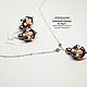 Jewelry set earrings and pendant 'Elena'. Earrings. -TEREMOK-. Online shopping on My Livemaster.  Фото №2