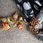 Аксессуары handmade. Livemaster - original item Shawl-Beads-necklace with bail and pendant. Handmade.