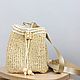 bag-Torba: Golden straw. Raffia, eco-leather, metal fittings, Bucketbag, Kolomna,  Фото №1