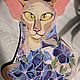  кот в цветах. Картины. Авторские работы Цимбалей Элины.. Ярмарка Мастеров.  Фото №6