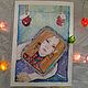 Акварельная иллюстрация happy holidays. Картины. Polly. Ярмарка Мастеров.  Фото №4