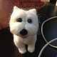 West white Terrier. Stuffed Toys. strand of wool. My Livemaster. Фото №4