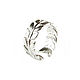 Silver leaf ring, wreath ring, dimensionless ring, Phalanx ring, Moscow,  Фото №1