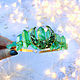 Корона Диадема для волос с кристаллами зеленая, Короны, Электросталь,  Фото №1