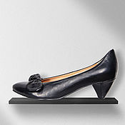 Винтаж handmade. Livemaster - original item 37 size! Black shoes from nature.leather low heel. Handmade.