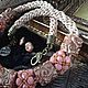 Нежное пудрово-розовое колье из полимерной глины и чешского стекла. Колье. Anna Bruy. Ярмарка Мастеров.  Фото №6