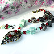 Украшения handmade. Livemaster - original item Jewelry Set, Beads and Earrings LUXURY AUTUMN Large Jewelry. Handmade.