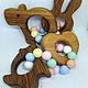 Wooden teething toy with silicone beads Heart. Teethers and rattles. Shop Grizunok teether. My Livemaster. Фото №5
