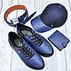 Men's gift set, made of genuine ostrich leather!, Sneakers, St. Petersburg,  Фото №1