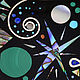Pendant `Cosmos` ARIEL - Alena - Moscow MOSAIC Pendant big Pendant with malachite Pendant with turquoise Pendant with mother of pearl Pendant with lapis lazuli Pendant - Mosaic from natural stones

