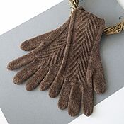 Аксессуары handmade. Livemaster - original item Women`s handmade brown gloves.. Handmade.